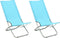 vidaXL - Strandstoelen - 2 - st - inklapbaar - stof - turquoise