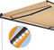 vidaXL - Luifel - handmatig - uittrekbaar - met - LED - 300x250 - cm - geel - en - wit