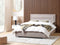 ROUEN - Bed met opbergruimte - Beige - 180 x 200 cm - Fluweel