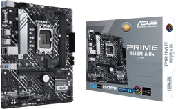 ASUS Prime H610M-A D4-CSM - Moederbord - Socket 1700 - mATX - 64 GB geheugen