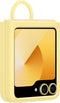 Samsung Galaxy Z Flip6 - Siliconen Hoesje - Hoogwaardige Bescherming en Handige Ring - Geel