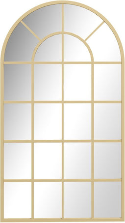 HOMCOM Wandspiegel - Bogenvensterframe - 110L x 65B x 2,5H cm - Goud