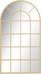 HOMCOM Wandspiegel - Bogenvensterframe - 110L x 65B x 2,5H cm - Goud