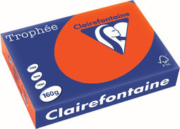 Clairefontaine Trophée Intens, gekleurd papier, A4, 160 g, 250 vel, kardinaalrood