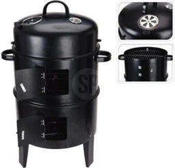 ProGarden Houtskoolbarbecue met haard en 2 grillroosters zwart
