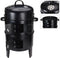 ProGarden Houtskoolbarbecue met haard en 2 grillroosters zwart
