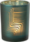 J-Line windlicht Zigzag - glas - groen - medium