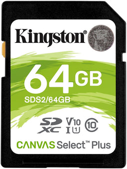 Kingston Canvas Select Plus - SDXC 64GB - 100 MB/s - Zwart
