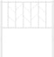 vidaXL - Hoofdbord - 80 - cm - metaal - wit