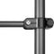 tectake® Klemluifel - Balkonluifel met handzwengel - UV-bestendig en waterafstotend - Lichtgrijs - Breedte 400 cm