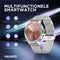 Valante ProX Smartwatch - Smartwatch Dames - Zilver staal - 44 mm - Stappenteller - Hartslagmeter - Bloeddrukmeter - Bellen via Bluetooth