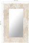 vidaXL - Spiegel - 80x50 - cm - massief - mangohout - wit