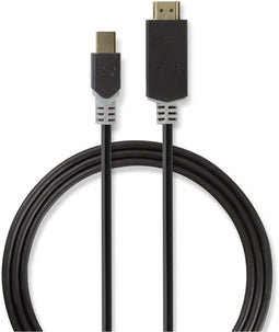 Nedis CCBW37600AT20 - HDMI naar Mini DisplayPort Kabel - 200cm - Zwart