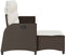 vidaXL - Verstelbare - tuinbank - met - kussens - L-vormig - poly - rattan - bruin