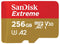 Sandisk Extreme microSDXC UHS-I (2024) - 256GB - Leessnelheid 170 MB/s - Schrijfsnelheid 80 MB/s