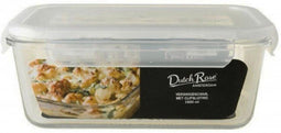 Dutch Rose Amsterdam Glazen Vershoudschaal Met Deksel 1.6L Wit