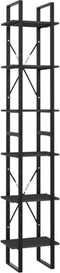 vidaXL - Boekenkast - met - 6 - schappen - 40x30x210 - cm - bewerkt - hout - grijs