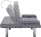 vidaXL - Slaapbank - met - twee - kussens - polyester - lichtgrijs