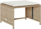 vidaXL - 5-delige - Tuinbankstel - met - kussens - stapelbaar - beige - poly - rattan