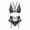 Ondergoed Set Obsessive Alessya Zwart XS/S