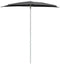 vidaXL - Parasol - half - met - paal - 180x90 - cm - antracietkleurig