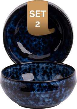 Palmer Schaal Bama Blue 15 cm 65 cl Blauw Stoneware 2 stuks