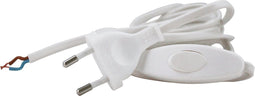 Scanpart aansluitsnoer met stekker 1.8 meter - 2 x 0.75 mm - Wit - Met schakelaar