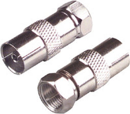 Scanpart coax adapter - F-connector - Male naar Female - Geschikt voor Ziggo - Televisie
