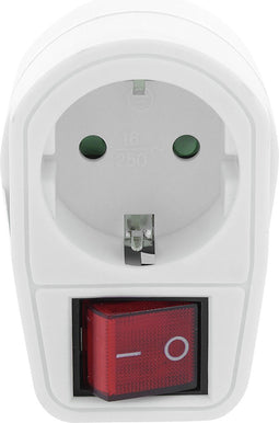 Scanpart doorvoerstekker met schakelaar - Enkelvoudig - Met randaarde