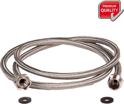 Scanpart gepantserde verlengslang 1 meter - Veilige verlenging van waterslang - Geschikt voor wasmachine vaatwasser boiler koffiezetapparaten ijsblokjesmachine side-by-side koelkasten - KTW-A en DVGW goedgekeurd - Gevlochten RVS - Universeel