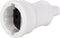 Scanpart losse contrastekker geaard - Voor snoer - 250 V - Recht - Rubber - Spatwaterdicht - Wit - 10A 16A