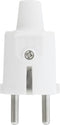 Scanpart losse stekker geaard - Voor snoer - 250 V - Recht - Rubber - Spatwaterdicht - Wit - 10A 16A