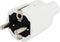 Scanpart losse stekker geaard - Voor snoer - 250 V - Recht - Rubber - Spatwaterdicht - Wit - 10A 16A