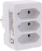 Scanpart stopcontact splitter - Verloopstekker - 3 voudig - 3x Euro - Met randaarde - NL
