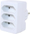 Scanpart stopcontact splitter - Verloopstekker - 3 voudig - 3x Euro - Met randaarde - NL