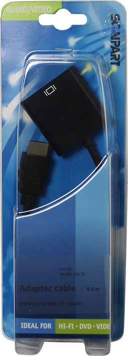 Scanpart VGA naar HDMI adapter - Geschikt voor TV laptop Monitor - 4K@60Hz Ultra HD - Universeel