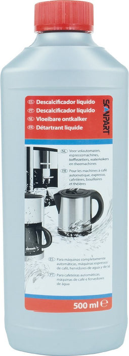Scanpart vloeibare ontkalker voor koffiemachine 500 ml - Koffiemachineontkalker - Geschikt voor Bosch Braun DeLonghi Gaggia Jura Krups Magimix Melitta Miele Moccamaster Philips Sage Severin Siemens Smeg - Universeel