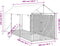 vidaXL - Hondenkennel - met - dak - 2x6x2,5 - m - gegalvaniseerd - staal - zilverkleur