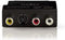 SCART-Adapter - SCART Male - S-Video Female / 3x RCA Female - Vernikkeld - Schakelbaar - ABS - Antraciet - 1 Stuks - Window Box