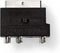 SCART-Adapter - SCART Male - S-Video Female / 3x RCA Female - Vernikkeld - Schakelbaar - ABS - Antraciet - 1 Stuks - Window Box