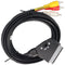 Scart audio-video cable 3.0 meters scart plug, 3 x cinch plug aud / vid