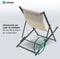 Niceey Ligstoel Opvouwbaar met Hoofdsteun - Strandstoel Inklapbaar - Campingstoel - Strandstoel - Tuin - Beige