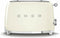 Smeg TSF01CREU - Broodrooster - 950W 2 sleuven 6 bruining-niveaus - Crème