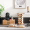Capsulehouder Bamboe- 2 Lades - Theedoos - Opbergbox - Bureau Organizer - Koffie Capsule Houder - Koffiepads - Koffiezetapparaat stand met Lade- Koffiecups houder - Geschikt voor Dolce Gusto - Vertuo - L’Or
