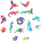 UNIDRAGON Houten Puzzel Voor Volwassenen Dier - Regenboogkleurige Kameleon - 107 stukjes - Small 19x24 cm