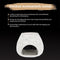 Scentchips® Bol Gebeiteld - Waxbrander - Geurbrander - Amberblokjes Brander - Oliebrander - Wax Melts Brander - Aromabrander - Ook Geschikt Voor Essentiële Oliën - Geurolie - Waxmelts - Wit