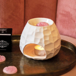 Scentchips® Gebeiteld Mat Wit waxbrander geurbrander