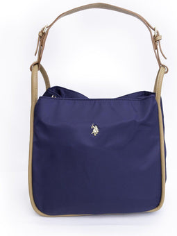 US POLO ASSN. Houston - Schoudertas - Gouden details - Blauw / Beige