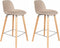 Zuiver Albert Kuip Barkruk 65 cm Taupe - Set van 2