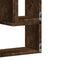 vidaXL - Wandschap - 96x12x64 - cm - bewerkt - hout - gerookt - eikenkleurig